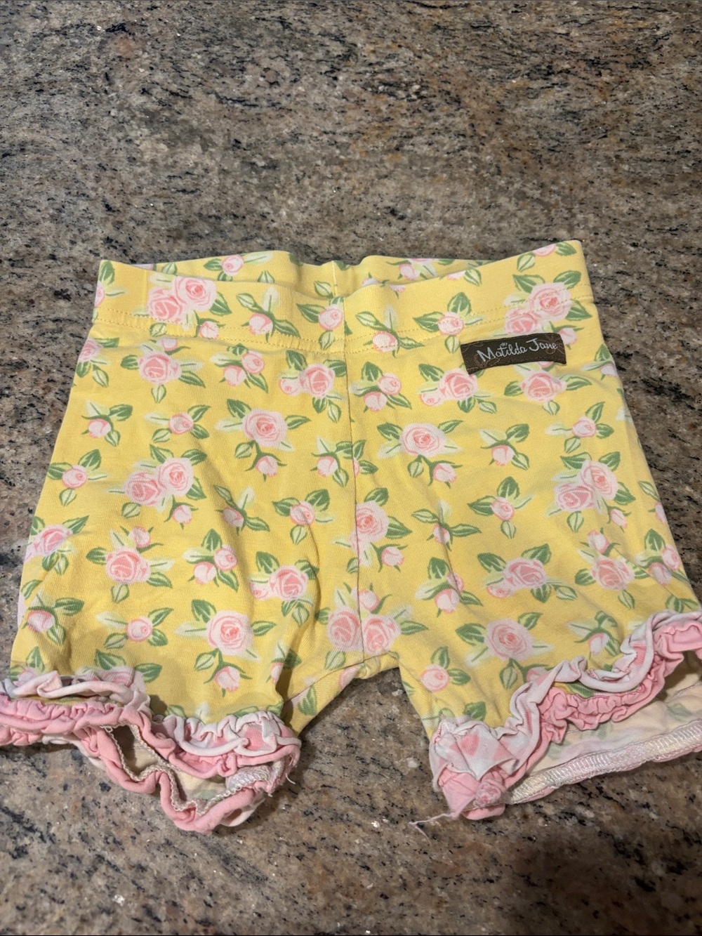 Matilda Jane Yellow Floral Ruffle Hem Shorts 18-24mo